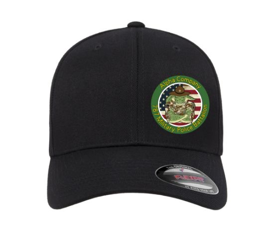 Picture of Alpha Company Gator Side Logo Black Flexfit Hat