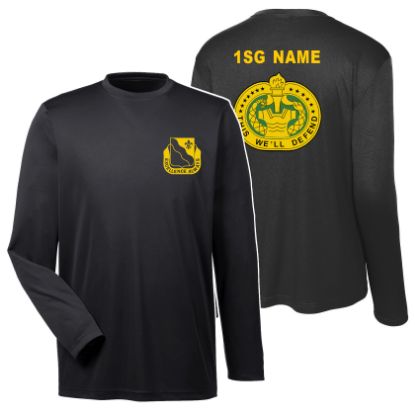 Picture of Personalized This We'll Defend Black Dry-Fit Long Sleeve Shirt