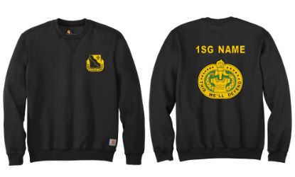 Picture of Carhartt Personalized This We'll Defend Black Crewneck Sweatshirt